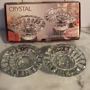Vintage Alco Crystal Candleholder Set